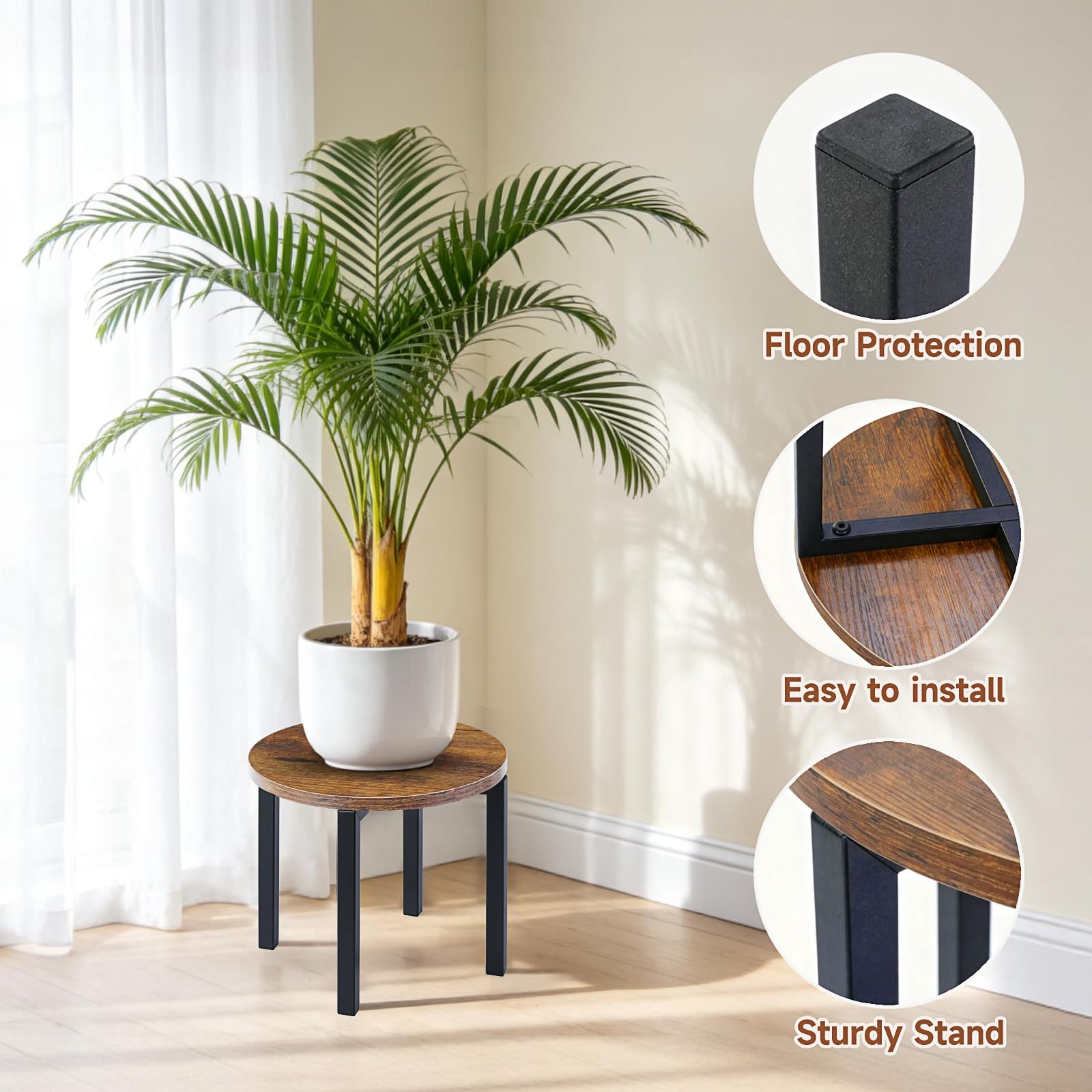 Amaoot 3-pack plant stand assembly is quick with a few screws