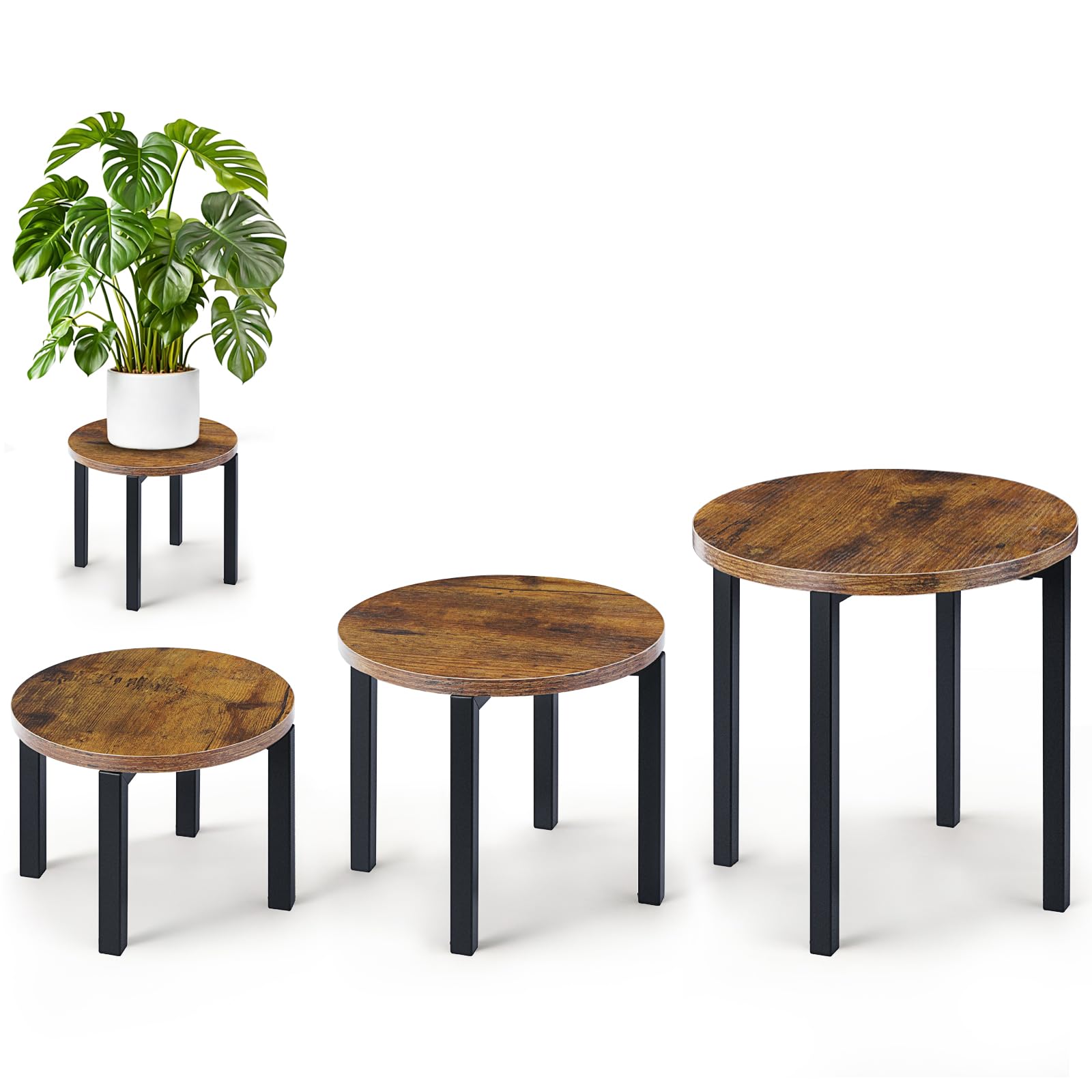 Amaoot 3-pack plant stands layered display for living room styling