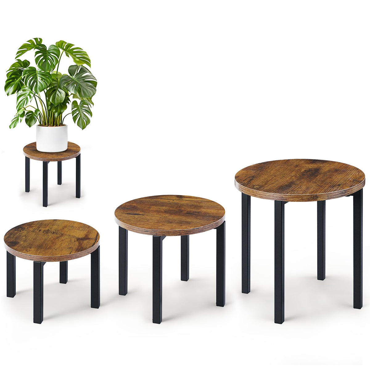 Amaoot 3-pack plant stands layered display for living room styling