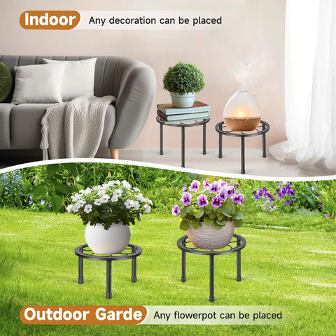 Amaoot plant stand with anti-rust finish resists humidity for lasting outdoor display.