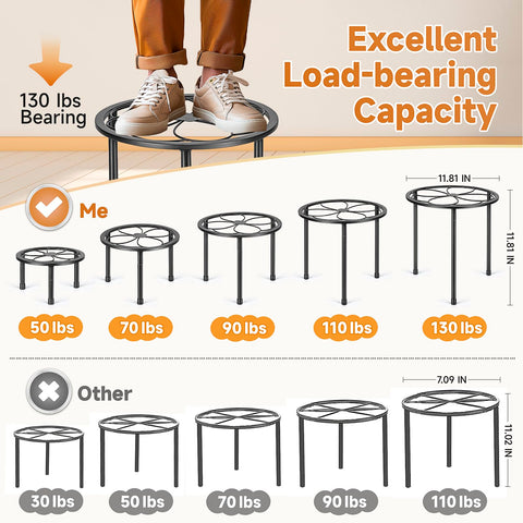 Amaoot plant stand with floral-pattern design enhances decor and plant visibility.
