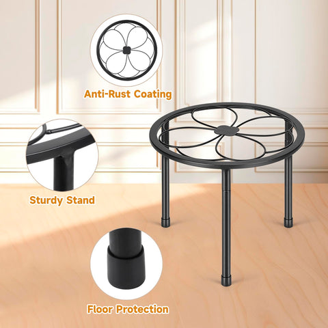 Amaoot plant stand protective pads prevent floor scratches while keeping plants steady.