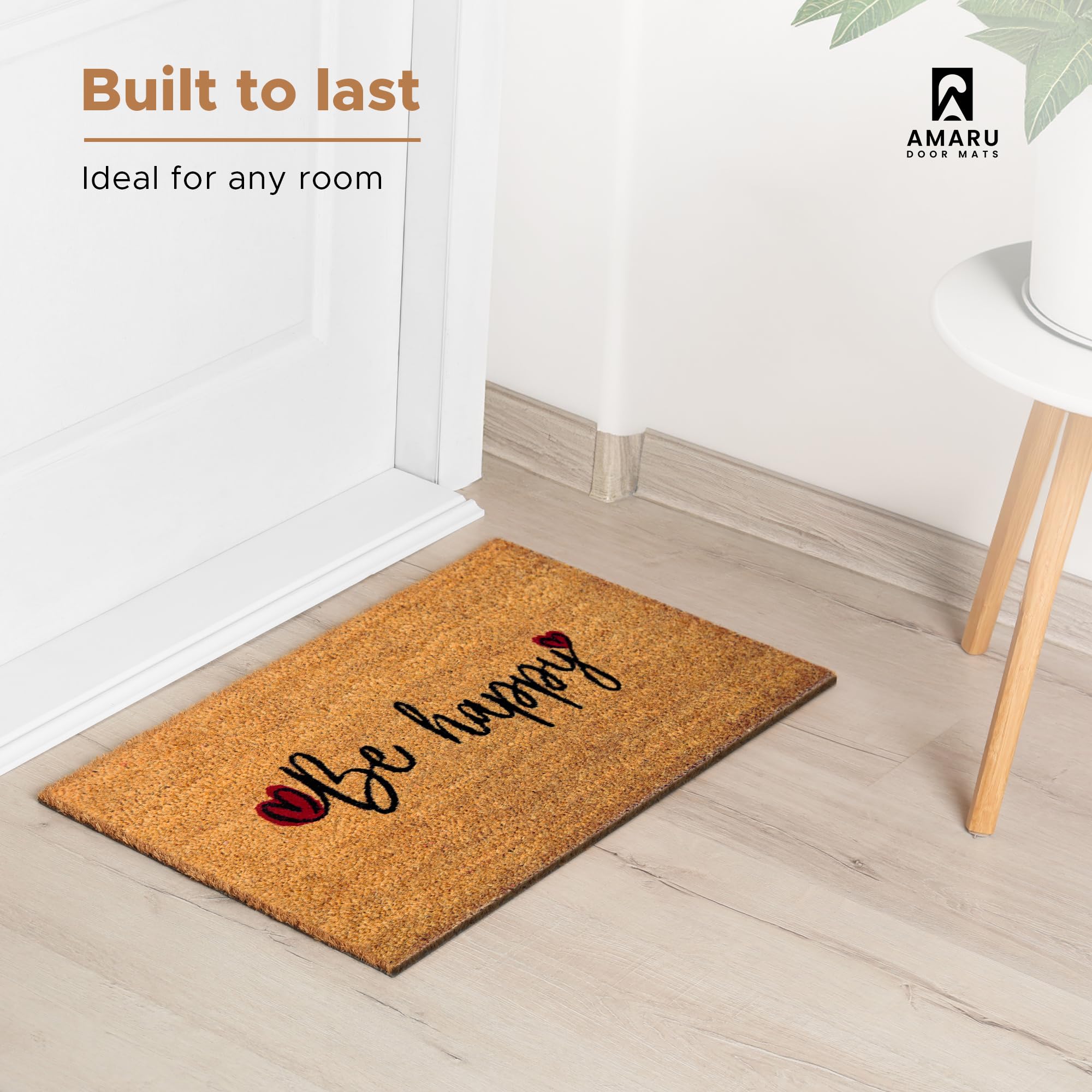 AMARU DOOR MATS Be Happy easy to clean and maintain.