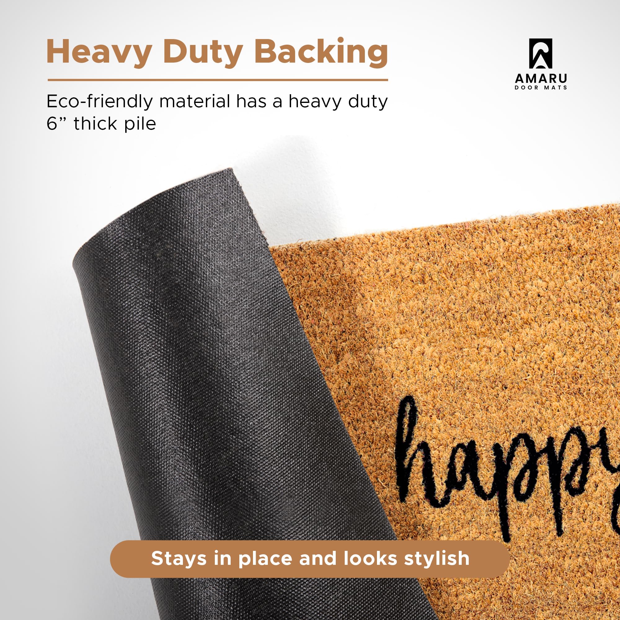 AMARU DOOR MATS Be Happy makes a thoughtful housewarming gift.