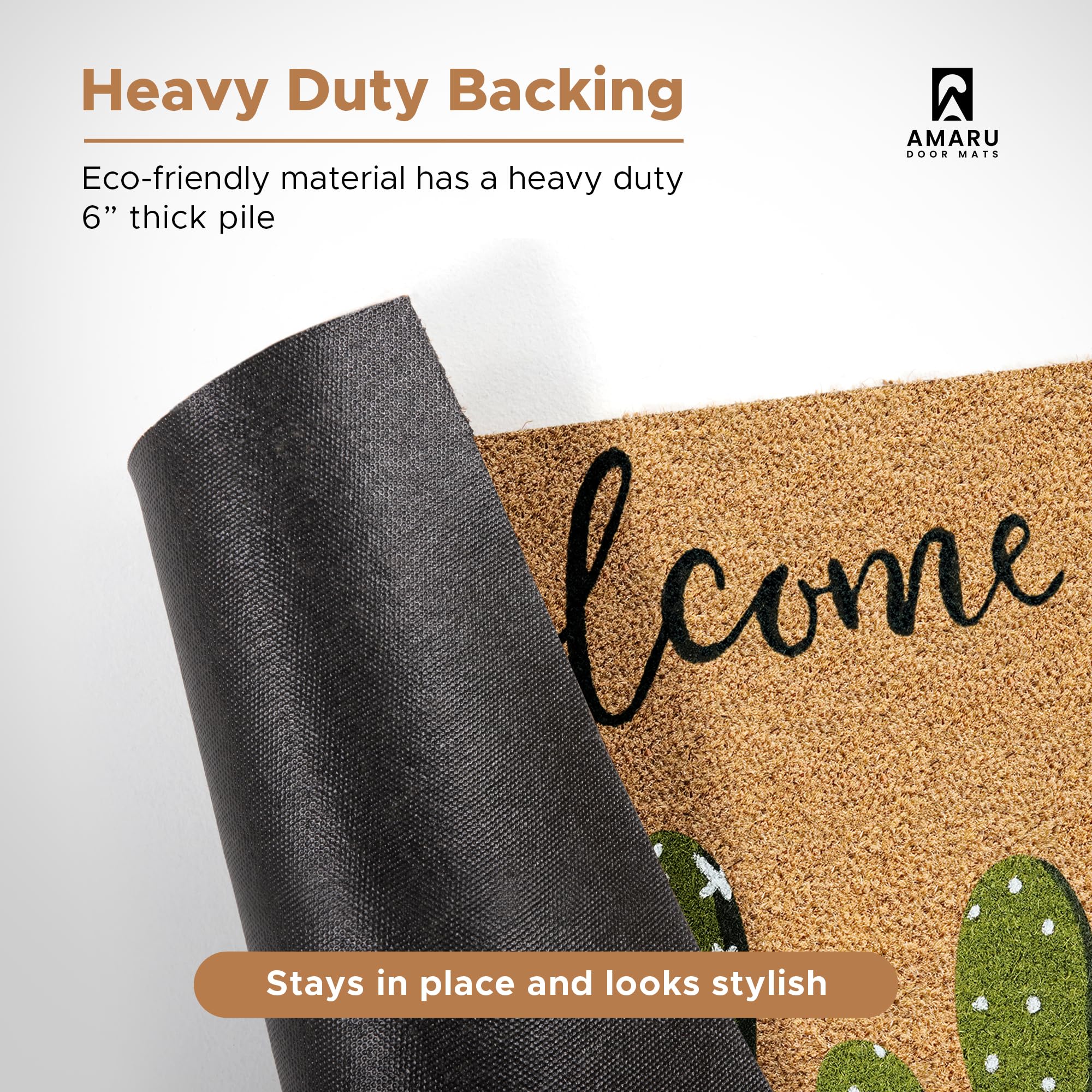 AMARU Cactus doormat traps dirt to keep interiors cleaner