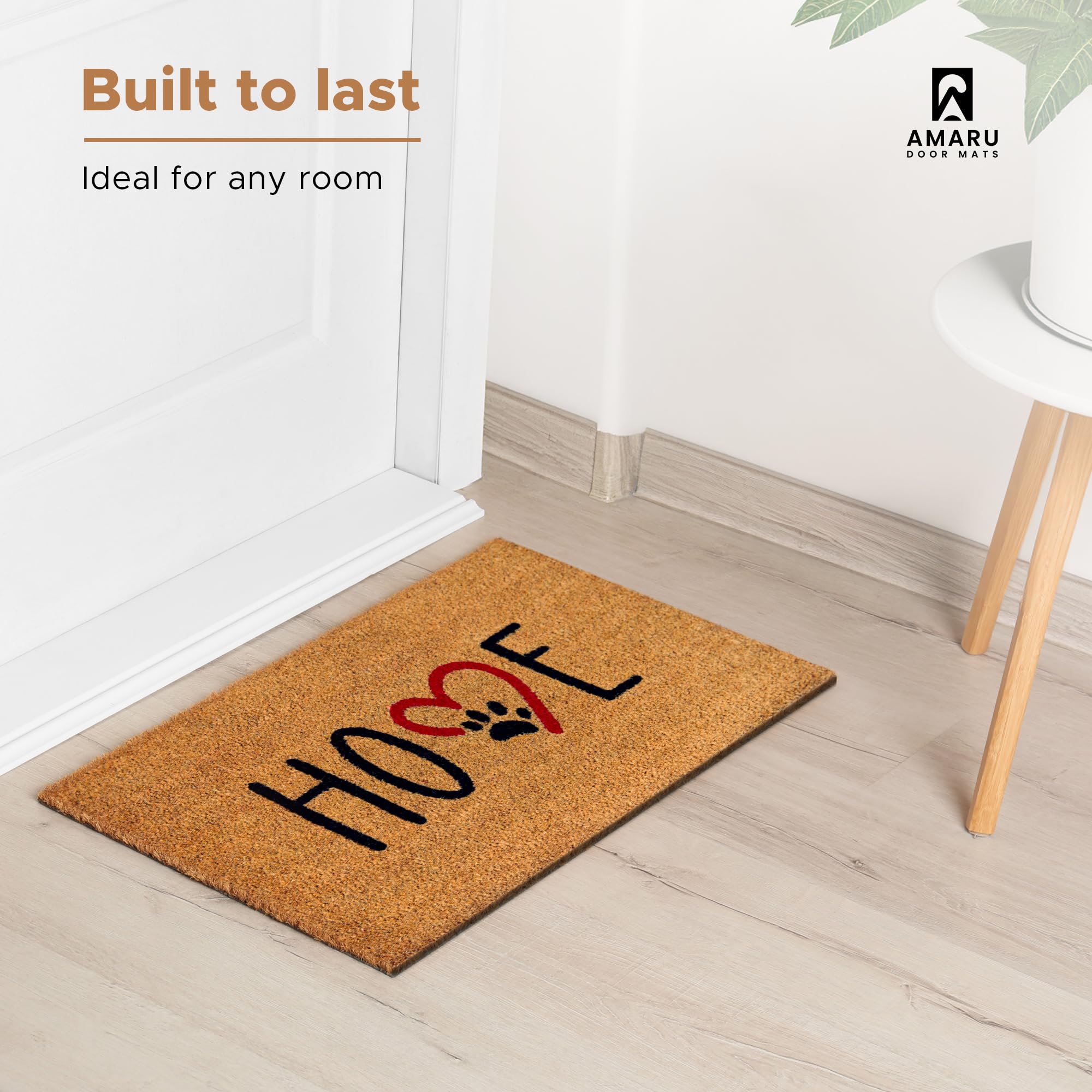 AMARU DOOR MATS coconut-fiber surface celebrates natural material and easy maintenance
