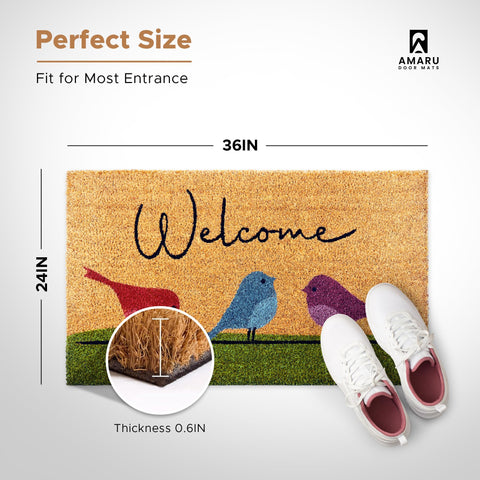 AMARU coconut coir surface texture for durability and dirt removal
