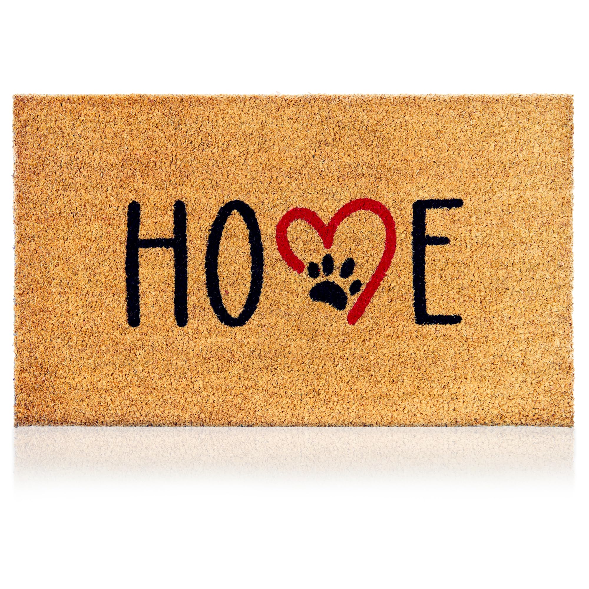 AMARU DOOR MATS dog-footprints 17x29 mat captures dirt at entryways