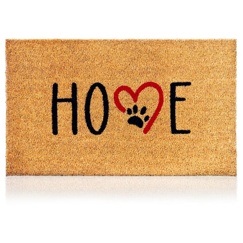 AMARU DOOR MATS dog-footprints 17x29 mat captures dirt at entryways