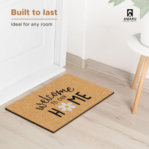 AMARU DOOR MATS anti-slip backing keeps mat secure on floors.
