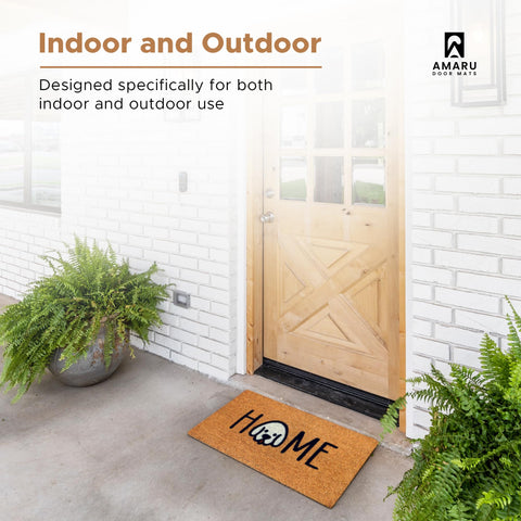 AMARU DOOR MATS Entryway welcome mat adds minimalist style to your foyer.