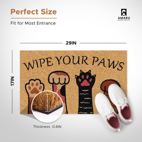 AMARU DOOR MATS heavy-duty backing stays put on most floor surfaces for safer entryways.