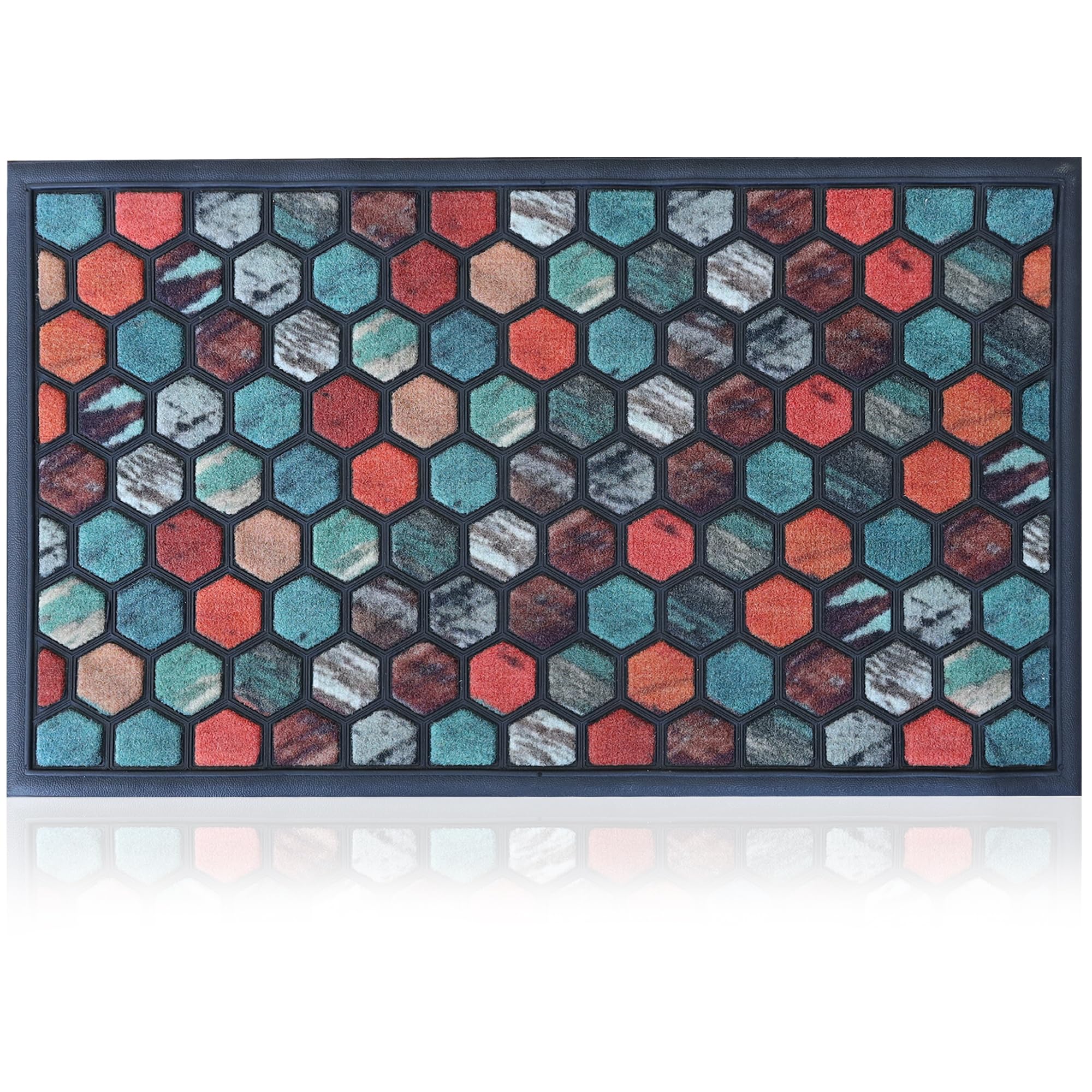 AMARU DOOR MATS Hive 18x30 front door mat traps dirt and moisture, keeping entry clean.