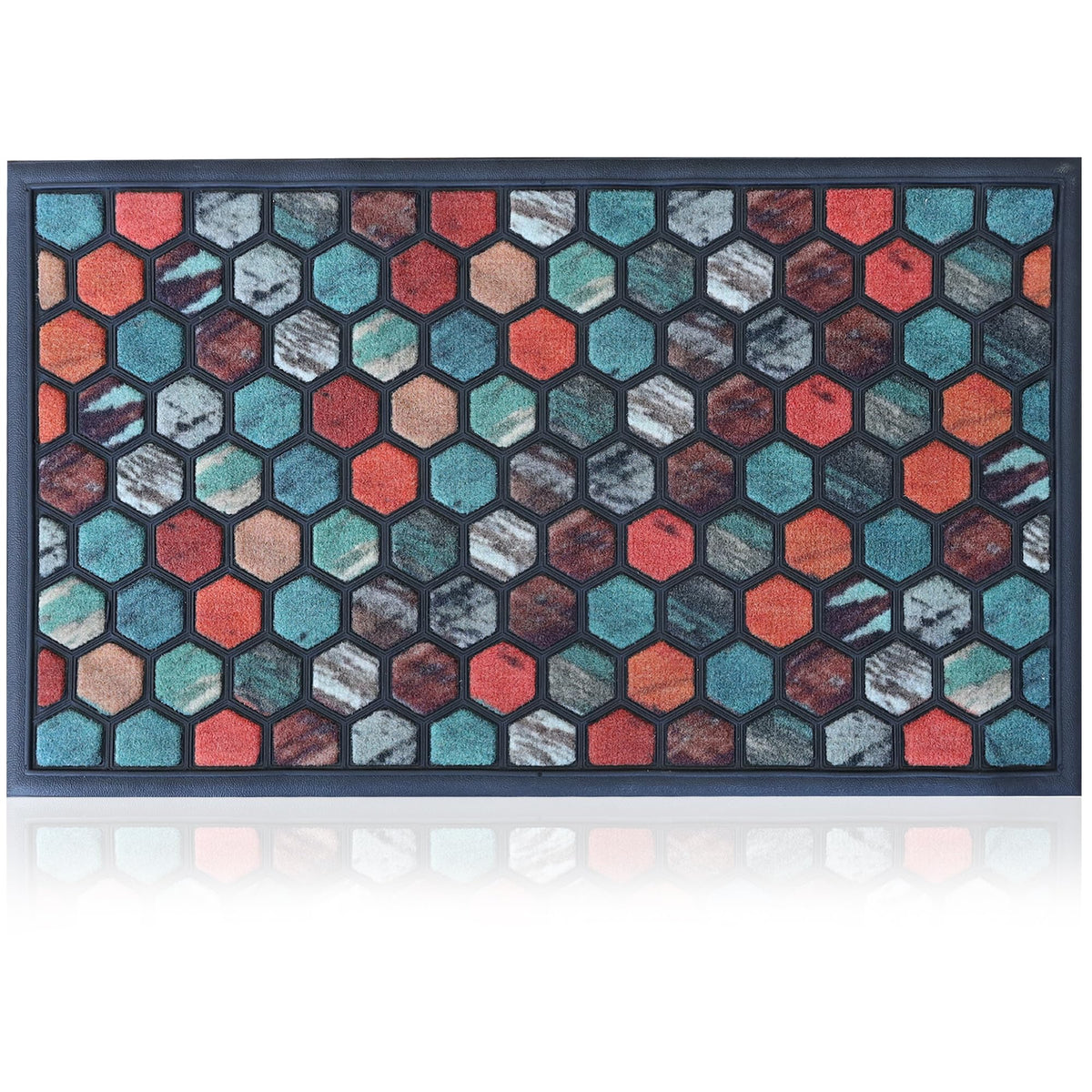 AMARU DOOR MATS Hive 18x30 front door mat traps dirt and moisture, keeping entry clean.