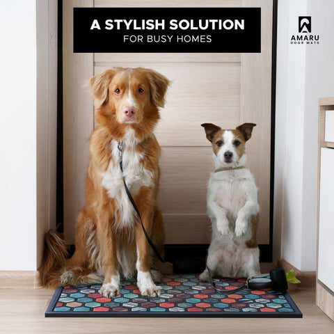 AMARU DOOR MATS Hive multiple colorways fit any decor and lifestyle.