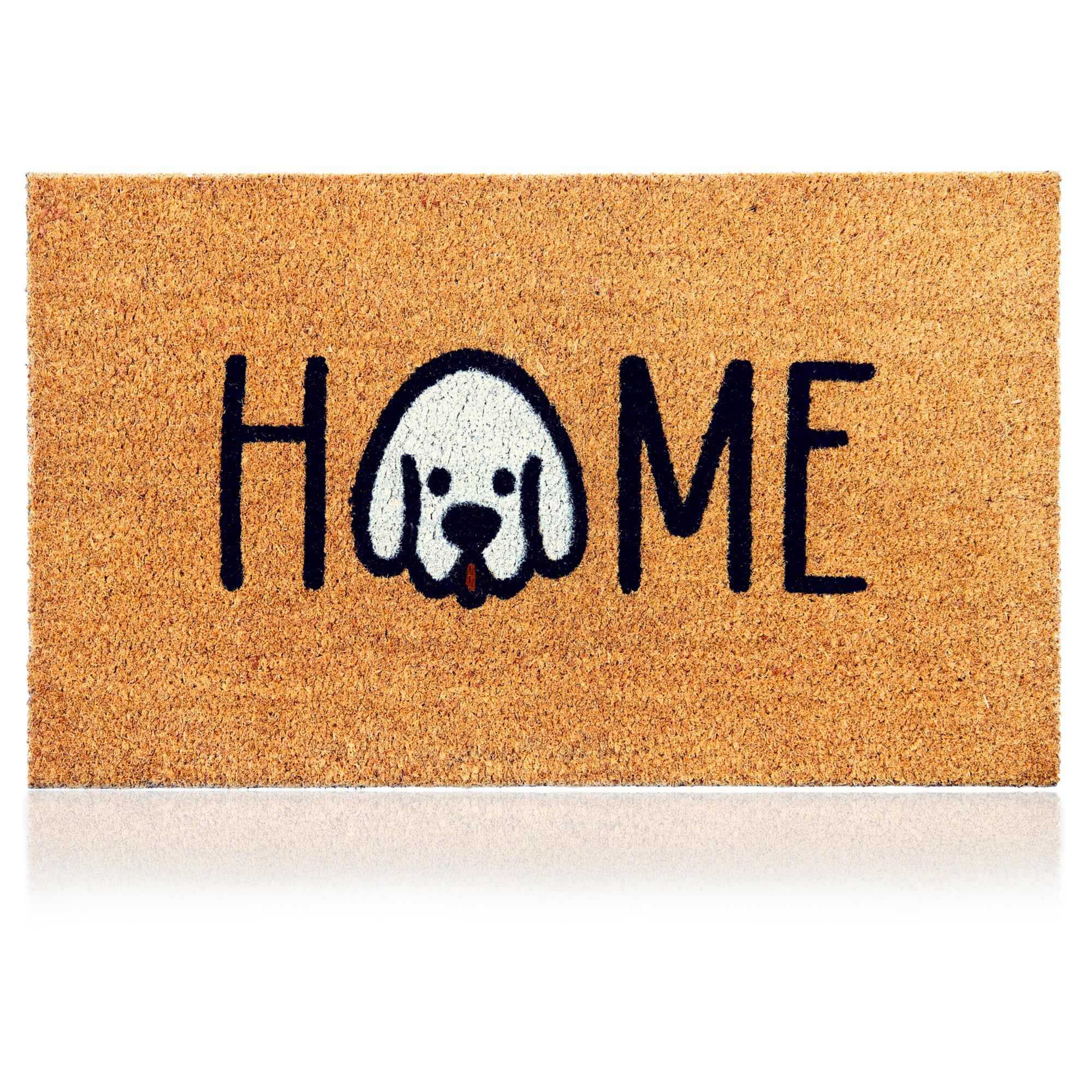 AMARU DOOR MATS Home Dog 17x29 coir mat welcomes guests and traps dirt.