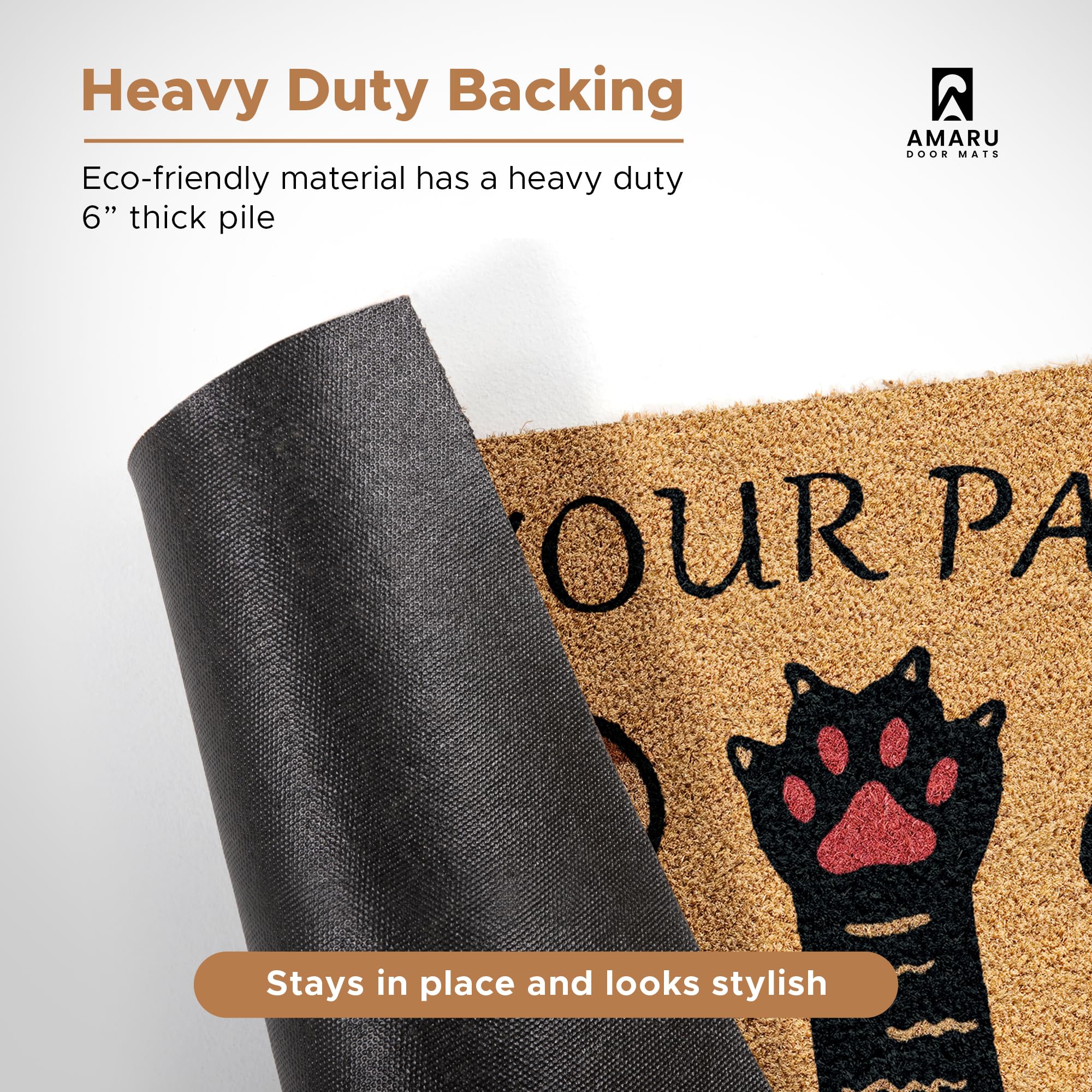 AMARU DOOR MATS minimalist design complements diverse home styles at the threshold.