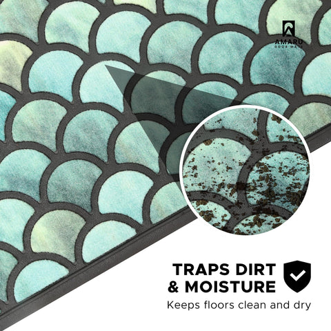AMARU DOOR MATS raised edges trap dirt and shield floors