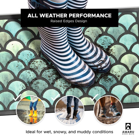 AMARU DOOR MATS waterproof nylon face absorbs moisture to keep floors dry