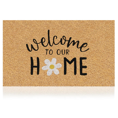 AMARU DOOR MATS coir surface texture for a stylish entryway.