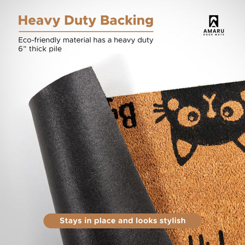 AMARU DOOR MATS Hi-Bye Cat minimalist design enhances modern home décor.