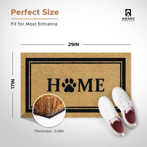 AMARU DOOR MATS Home Dog Classic close-up of coir surface trapping dirt