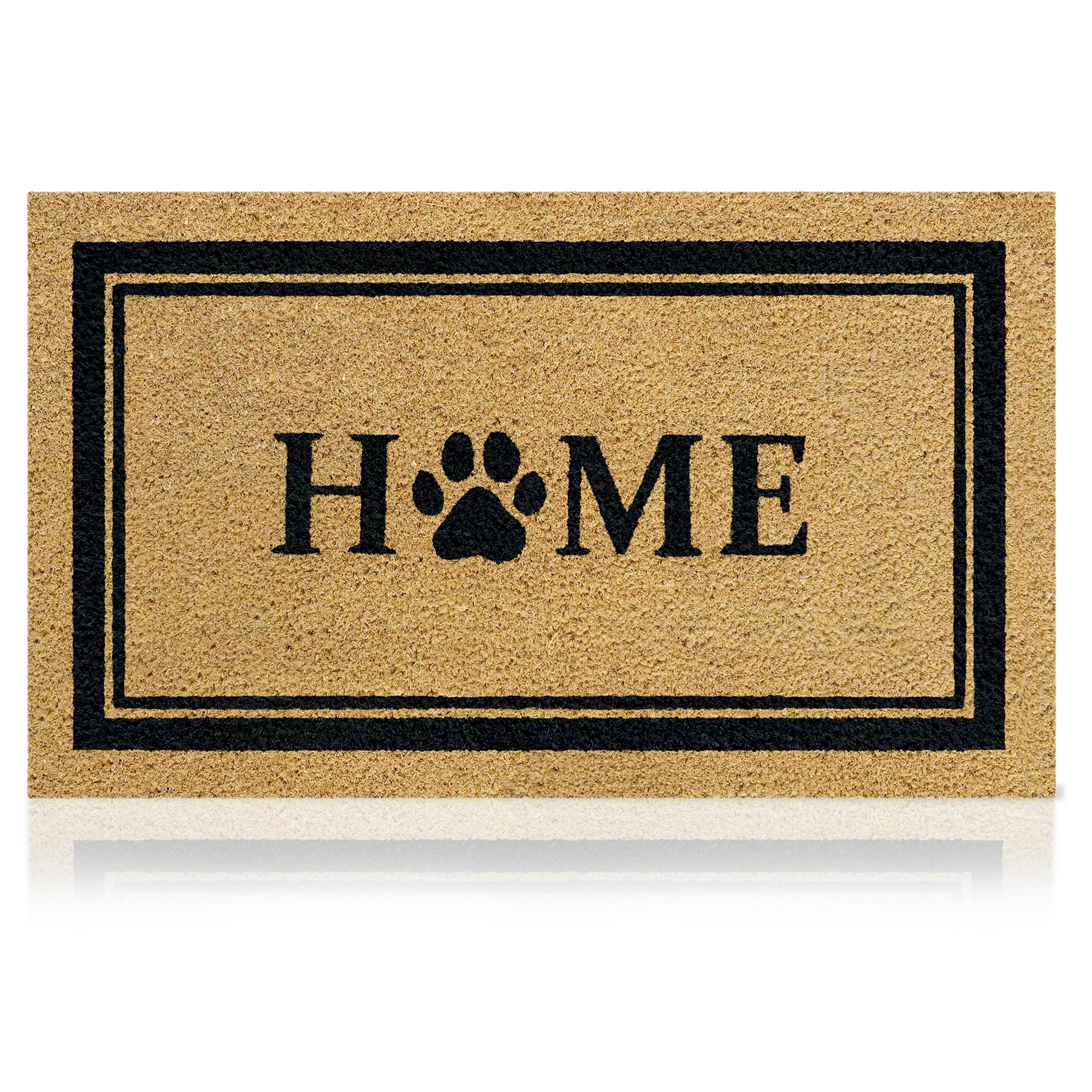 AMARU DOOR MATS Home Dog Classic front door mat greets guests with natural style
