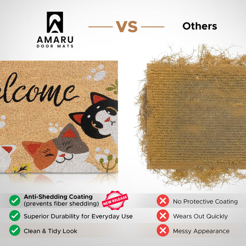 AMARU entryway cats welcome mat showcases minimalist design for modern homes