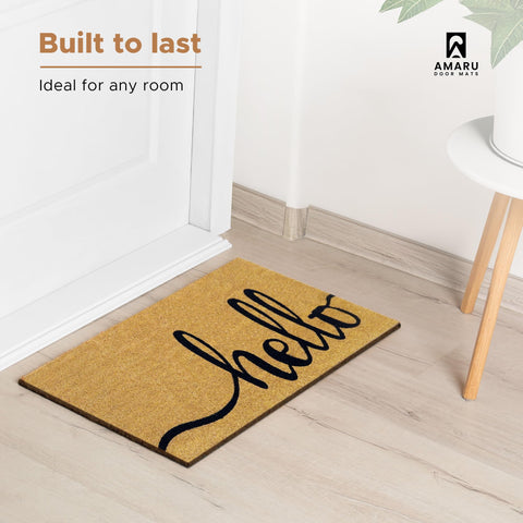 AMARU DOOR MATS Hello Classic 2 gift-ready packaging suitable for housewarmings.