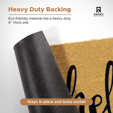 AMARU DOOR MATS Hello Classic 2 minimalist design complements modern entryways.