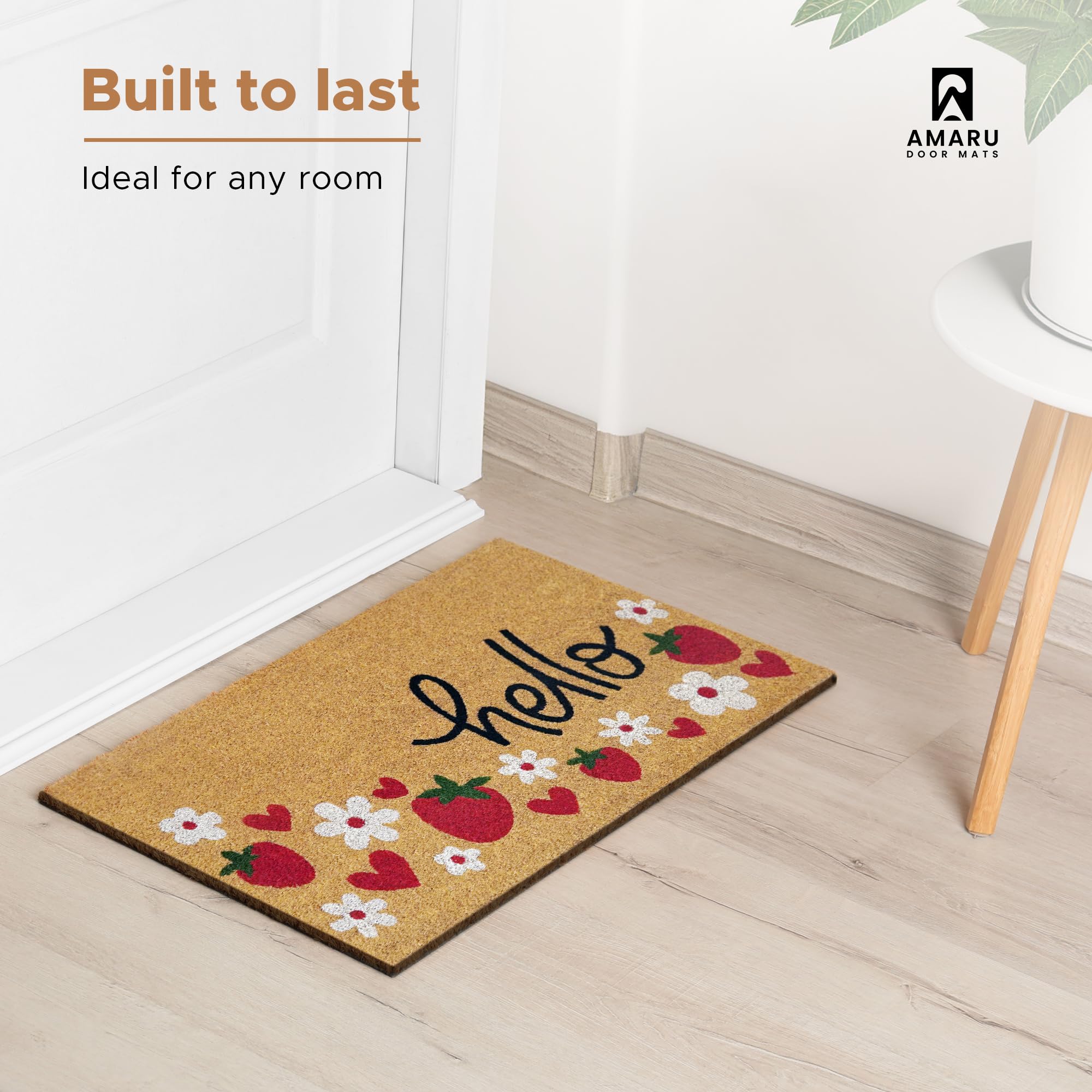 AMARU Hello Strawberries mat makes a thoughtful gift for housewarmings