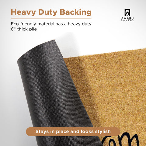 AMARU DOOR MATS Home Love dirt-trapping mat reduces indoor mess.