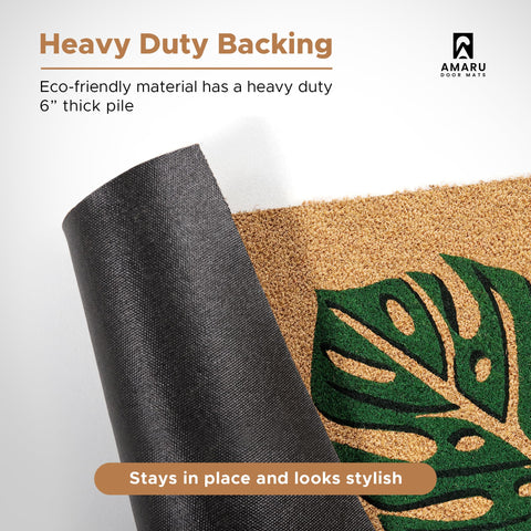 AMARU Leaves heavy duty backing stays put in high traffic areas