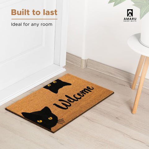 AMARU DOOR MATS Anti-slip backing adds stability on smooth indoor or outdoor surfaces.