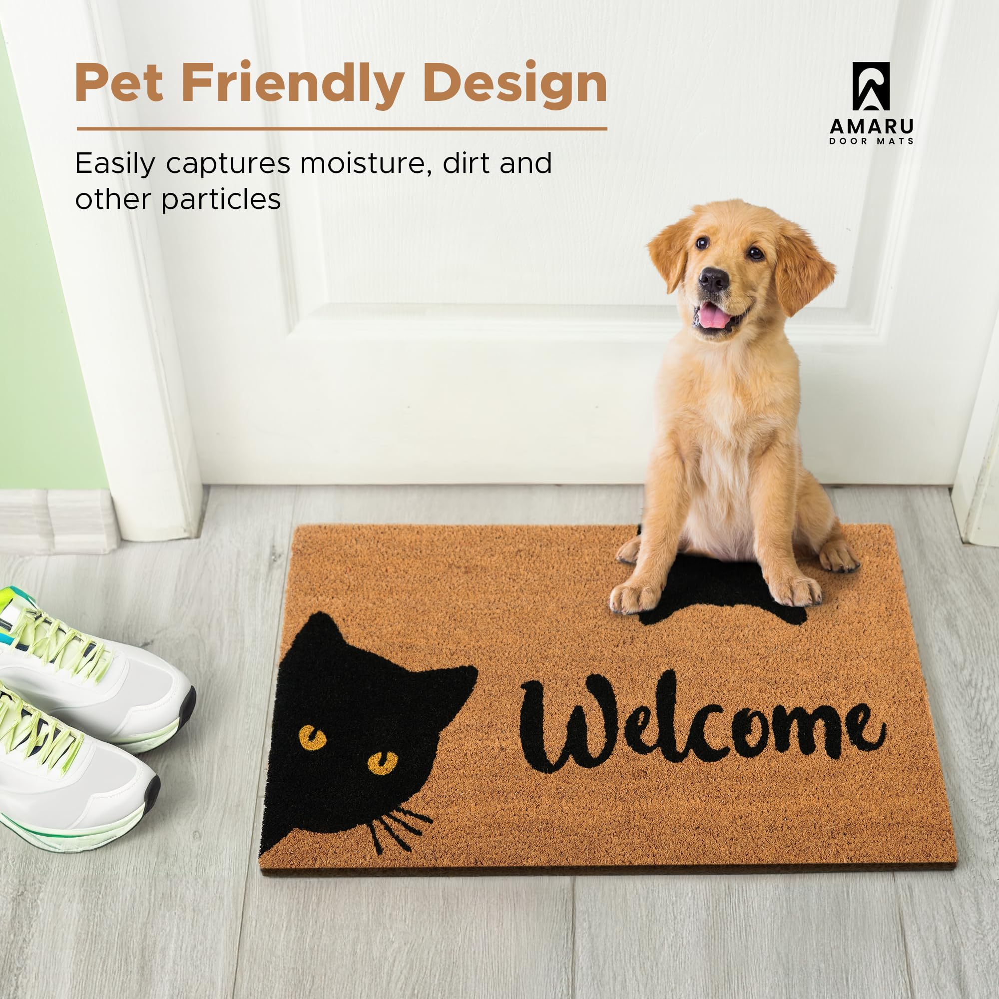 AMARU DOOR MATS Minimalist natural design complements contemporary entryways.