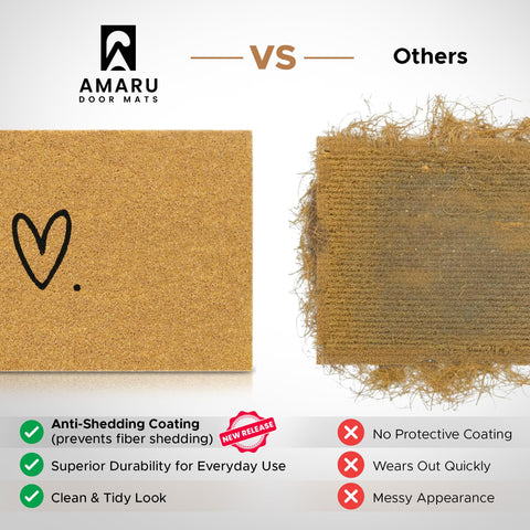 AMARU DOOR MATS coconut fiber surface traps dirt before it enters home.
