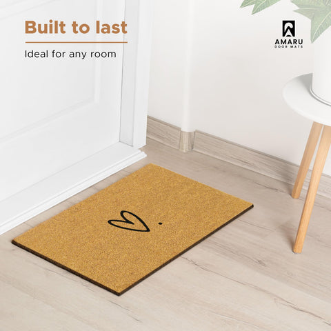 AMARU DOOR MATS front porch mat welcomes guests while protecting interior floors.
