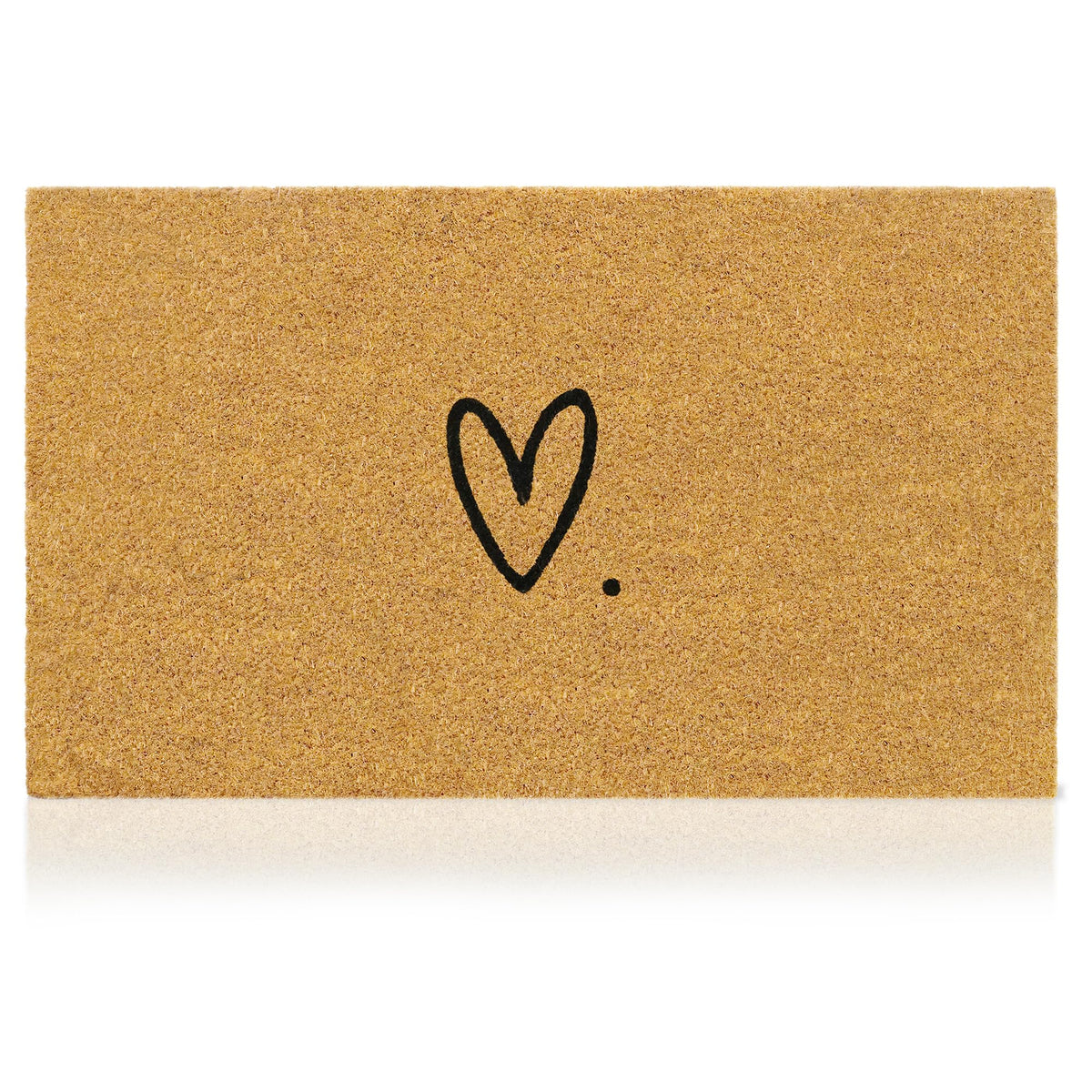 AMARU DOOR MATS Heart 17x29 front door mat with coconut fiber for style and dirt control.