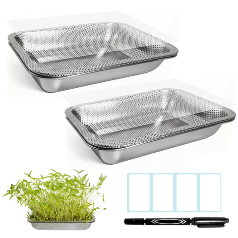 Amarys Hearth 2-Tier seed sprouter trays for efficient indoor sprouting.