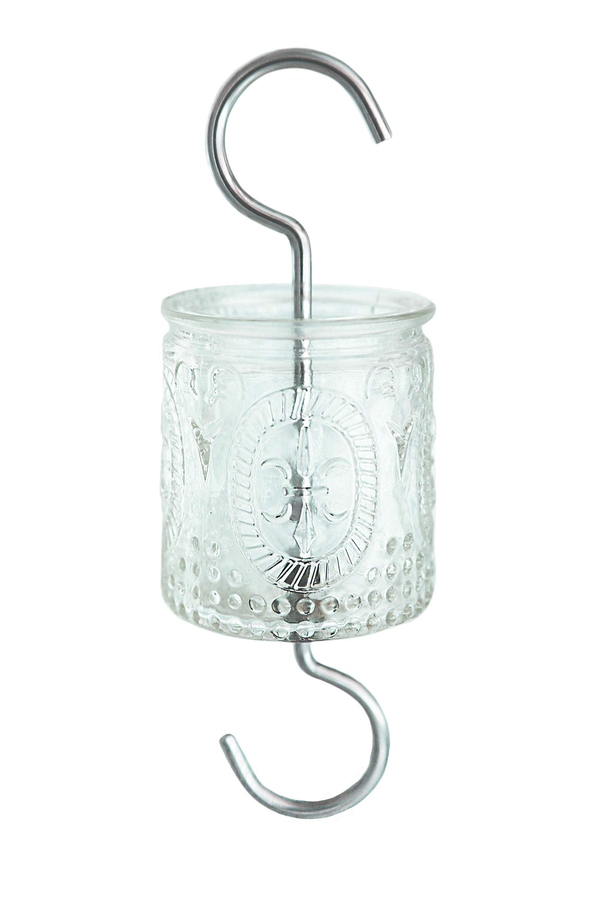 AMAURAS 4OZ vintage glass ant moat; clear design for easy viewing and cleaning.