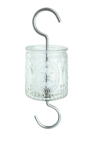 AMAURAS 4OZ vintage glass ant moat; clear design for easy viewing and cleaning.