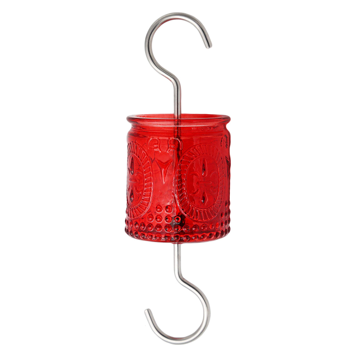AMAURAS 4OZ vintage glass ant moat for hummingbird feeder deters ants while protecting nectar access