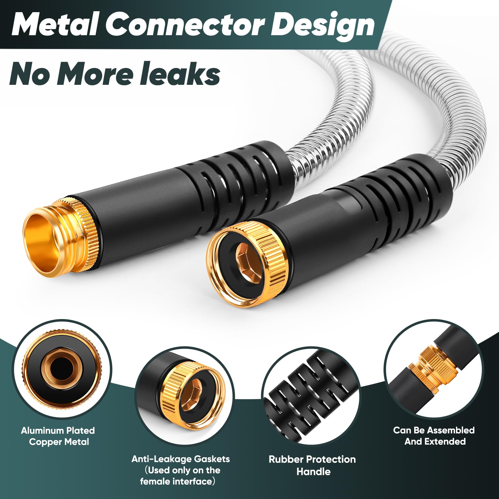 Amayrose aluminum-copper ends shown during hose connection
