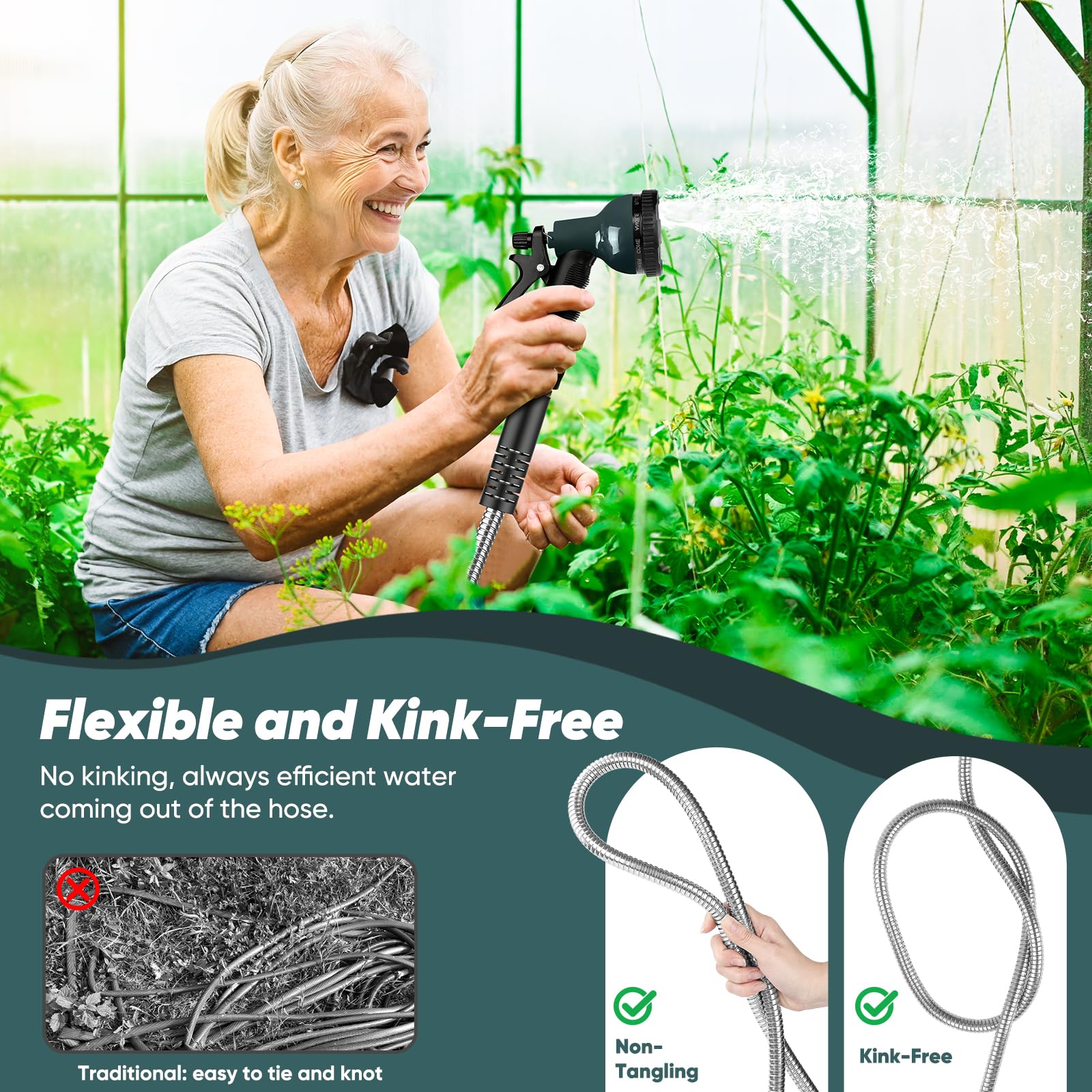 Amayrose leak-proof gaskets included with hose fittings
