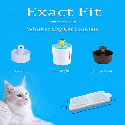 Amazinpure ceramic fountain filter replacement keeps water clean for pets.