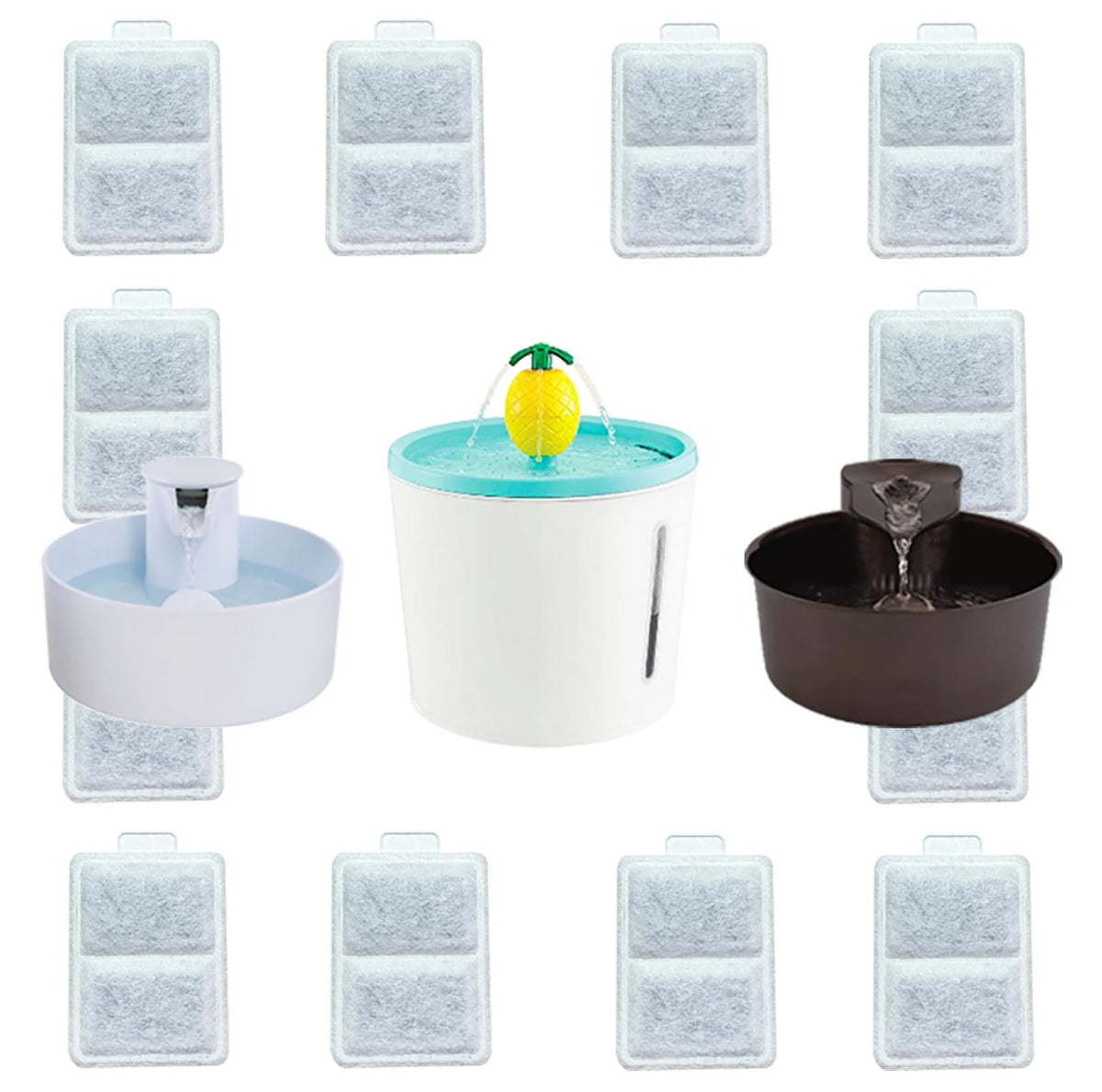 Amazinpure replacement large water filter for Whisker City fountain improves filtration and taste.