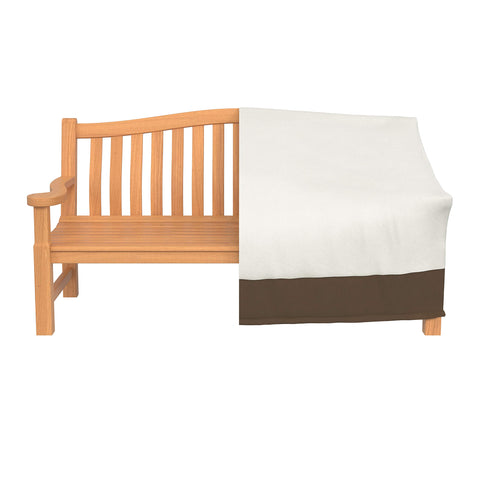 Amazon Basics 2 Seater Outdoor Couch Cover fabric texture highlights durable polyester.