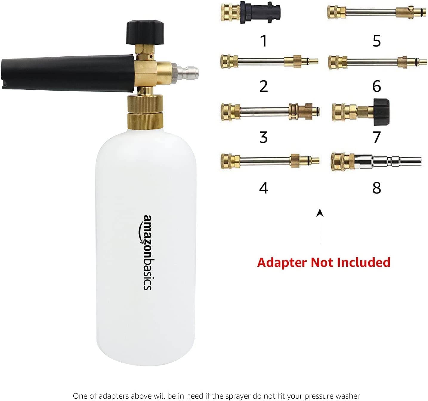 Amazon Basics brass main body supports durable, long-lasting use.