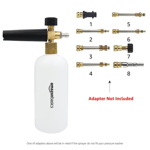 Amazon Basics 0.26-gallon capacity for efficient foaming sessions.