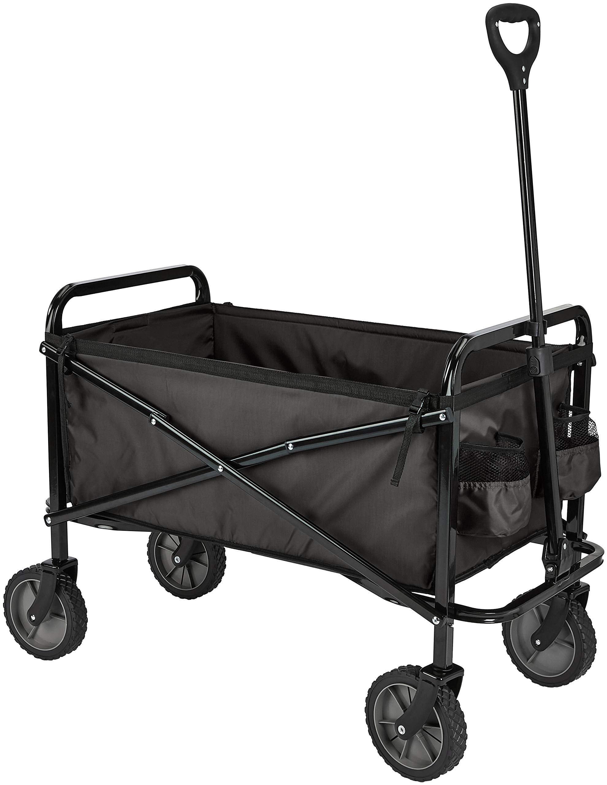 Amazon Basics collapsible wagon front view for quick outdoor hauling